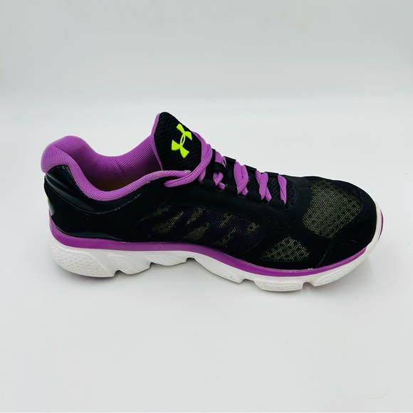 Under Armour Micro G Assert 5 Trainers Black and Purple Women Size 8.5 - Picture 7 of 11